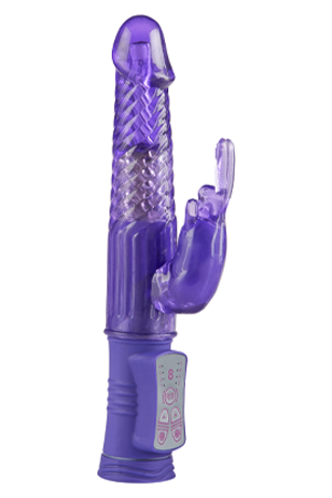 Vibratore Rabbit Happy Hugging 21cm Viola