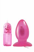 Plug Anale Vibrante Super Butt Rosa 12cm Large