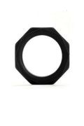 Anello Fallico Octagon Diam 3,7cm Large Nero