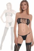 Intimo 3 Pezzi Top + String + Autoreggenti